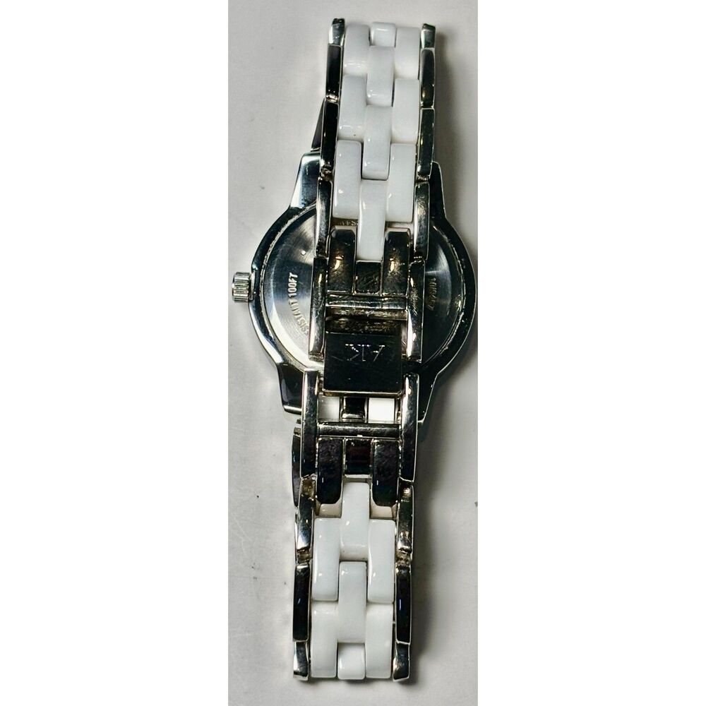STUNNING Anne Klein Women’s Silver-Tone Ceramic Watch